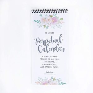 Perpetual Calendar | 12 Months | Home & Organization - Watercolor